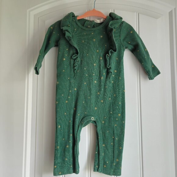 Sale 🎉🥳 4/$25 or $10 Jessica Simpson Green and Purple Rompers Size 3-6M - Picture 6 of 10